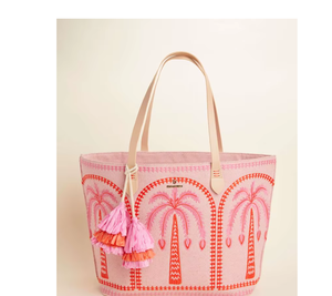 KILANNA <b>Canvas</b> Tote <b>Bag</b> for Palm Tree Print <b>Large</b> Capacity Casual Travel <b>Bag</b> Eco Friendly Zipper Closure Embroidery Cotton - Product Image 4