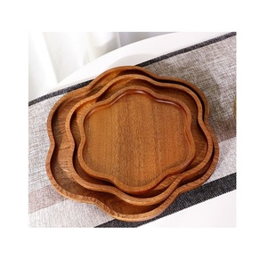 Handmade Wooden Serving Tray for <b>Breakfast</b> Tea Coffee Snacks Meals Dining Kitchen and Restaurant Home Use - Product Image 1