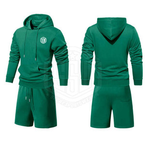 Hoodie Short <b>Sets</b> Quick Dry Casual Style for Casual USe Plus Size Solid Color Hoodie Shorts <b>Sets</b> For Adults - Product Image 3