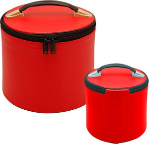 NANBA GROUP Deluxe Machine Embroidered Masonic Fez Cap Case Imitation Leather Zipper Closure Lightweight Soft Carry Bag <b>Display</b> - Product Image 1