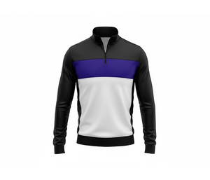 OEM Quarter Zip Athletic <b>Jacket</b> – Polyester Performance Wear for <b>Men</b> Women Youth Sportswear Quick Dry Team <b>Pullover</b> - Product Image 3