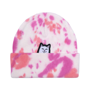 Bonnet en tricot torsadé dégradé avec logo personnalisé 2026, bonnet bicolore tie-dye pour hommes et femmes - Product Image 4