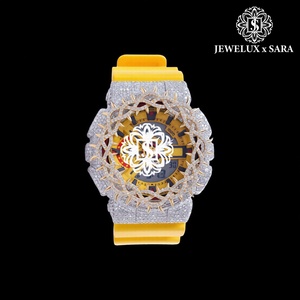นาฬิกาหน้าปัดเพชรสีฟ้านาฬิกาข้อมือสำหรับผู้ชายแบบทางการและสวมใส่สบายๆดูหรูหรา - Product Image 3