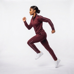 <b>Women</b> Solid Color Full Sleeve Tracksuit <b>Set</b> With Side Stripe Sporty Style Regular Fit All Seasons Wear - Product Image 3