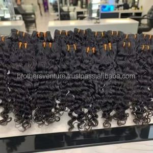 Extensiones de cabello rizado birmano de 20 pulgadas, cabello Remy indio virgen 100% con trama doble a máquina - Product Image 4