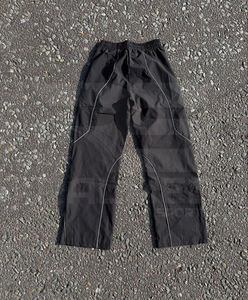 Nuevo diseño: Conjunto deportivo con pantalones acampanados y chaqueta con cremallera, reflectante, 100% nailon, impermeable, cortavientos, para hombre. - Product Image 5