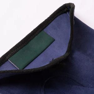 Guantes de piel de oveja azules para mujer, suaves, con dedos completos, forro cálido para invierno, clásicos, elegantes, con botón a presión en la muñeca, para fiestas al aire libre - Product Image 4