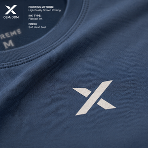 เสื้อยืดกีฬา X Sports City รุ่นคัสตอมสำหรับผู้ชาย ผ้าคอตตอนถัก ระบายอากาศ แห้งเร็ว พิมพ์ลายกราฟิก แขนสั้น คอกลม สีพื้น สำหรับออกกำลังกาย - Product Image 4