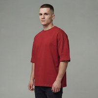 T-shirts amples et respirants en coton pour hommes, style boxy, vente en gros, personnalisables, impression en relief, streetwear décontracté