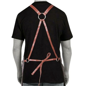 Tabliers en cuir style bavoir pour hommes, femmes, unisexe, personnalisables, multi-usages, pour barbiers, salons de coiffure, capes de coiffeur - Product Image 3