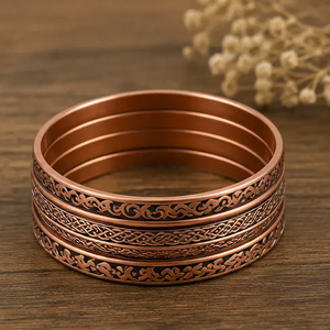 Bracelet tressé en cuivre fait main, manchette unisexe, bijoux, accessoire de mode, vente en gros, fabricant sur mesure - Product Image 5