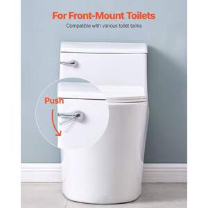 Universal Chrome Front Mount <b>Toilet</b> <b>Handle</b> <b>Replacement</b> Kit Tank Levers - Product Image 6