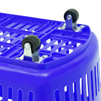 Paniers de courses en plastique écologiques durables Haokei, poignées en plastique/métal, couleurs personnalisables, logo, portables pour les supermarchés