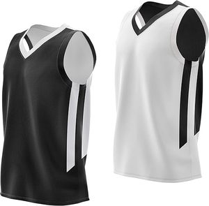 Camiseta Deportiva sin Mangas con Cuello en V, Ligera, de Poliéster, para Hombre y Mujer, en Blanco y Negro - Product Image 1