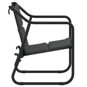 Ensemble de salon de patio 3 pièces en acier anthracite avec coussins ensembles de jardin - Product Image 5