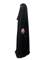 Robe décontractée en mousseline de coton taille unique, ensemble deux pièces pour Burqa Niqab, longueur ras du sol, manches longues, personnalisable au Bangladesh