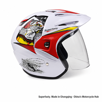 Casque de moto demi-face léger en ABS de qualité pour jeunes, idéal pour la ville et le quotidien, vente en gros