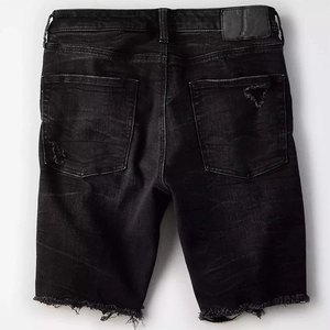 Shorts en jean vintage d'été personnalisés par le fabricant, coupe ample, style décontracté, broderie déchirée, pour hommes - Product Image 5