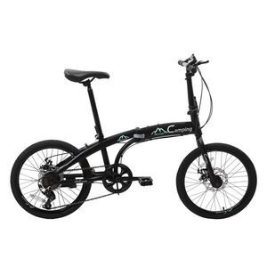 Bicicletta Pieghevole Nera in Acciaio ad Alto Tenore di Carbonio da 20 Pollici per Pendolarismo - Capacità 150kg - Product Image 5