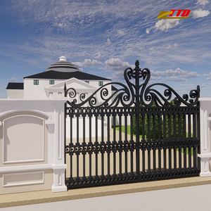 Puerta de Jardín Tradicional con Detalles de Hierro Forjado, Marca TTD, Dimensiones Personalizadas, Acabado con Recubrimiento en Polvo, Ecológica y Duradera, 8 pies - Product Image 2
