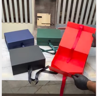 Boîte cadeau pliable magnétique en carton rigide avec laminage mat pour cigares, etc.