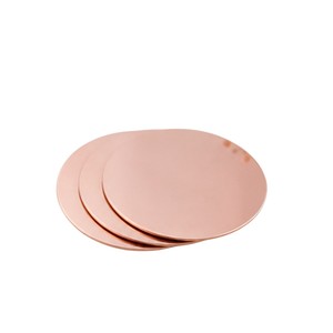 Wholesale Pure Copper Coaster Set of 4 Metal Drink Coasters for <b>Bar</b> & Restaurant Premium Rose Gold Copper Cup <b>Mats</b> for Tabletop - Product Image 2
