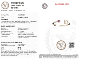 Ready to Ship Bezel Set 3mm Burma Ruby <b>Adjustable</b> <b>Ring</b> in 18k Solid Yellow Gold Diamond Heart Design <b>Ring</b> Perfect Gift for Love - Product Image 6