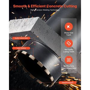 Punta da trapano per saldatura ad alta precisione da 8 pollici di diametro, 14 pollici di profondità di foratura, filettatura interna da 1-1/4 a 7 per muratura e cemento - Product Image 5