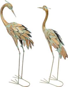 Sculptures d'oiseaux en métal de style héritage, élégantes et artisanales – Décoration de style héritage pour jardin et extérieur - Product Image 4