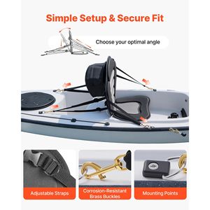 "2 Pack Universal Paddle Board Seat with 0.5" Thick Padding & Back Support-Sit Top <b>Cushion</b> with <b>Storage</b> Bag" - Product Image 4