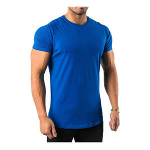 T-shirt pour homme 100% coton, coupe ample, couleur unie, col rond, coupe classique, tee-shirt de sport - Product Image 2