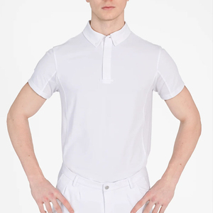 Short Sleeve Affordable Price Equestrian Clothing <b>Base</b> <b>Layers</b> For <b>Men</b> Machine Stitched <b>Men's</b> Wear Horse Riding Show Shirts - Product Image 2
