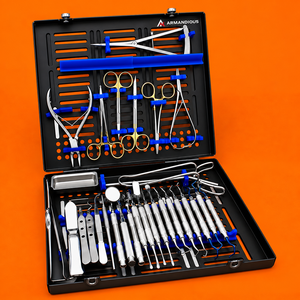 Kit de Implantes Dentales Manuales de Acero Inoxidable de Primera Calidad, 33 Piezas, Instrumentos Avanzados de Implantología, Juego de Instrumentos de Cirugía Oral, CE - Product Image 1