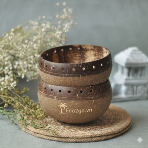 Wholesale 2025 Coconut Shell Bowl Natural <b>Small</b> Vietnam Wood Handicraft Country Style Eco-Friendly Organic Export Eco2go - Product Image 1