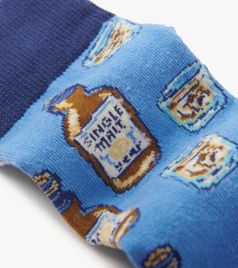 Unisex Crew Socks Comfortable with <b>Whiskey</b> <b>Bottle</b> Print Knitted Cotton Polyester Spandex Breathable Daily Wear Spring Style - Product Image 4