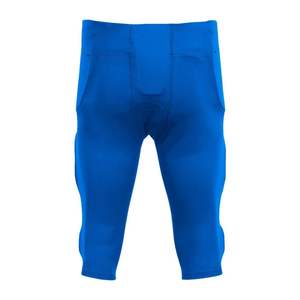 Pantalon de football bleu haute élasticité avec système de protection intégré, logo personnalisé, fabricant de pantalons de sport OEM ODM - Product Image 2