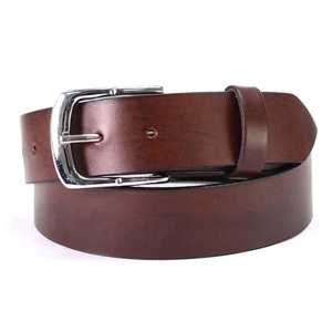 Cinturón Casual de Cuero Genuino Marrón para Hombre, de la Mejor Calidad, al por Mayor, con Hebilla de Latón Niquelado, Unisex - Product Image 5