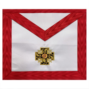 COTTISH RITE AASR 18TH DEGREE APRON ROSE CROIX APRON FREEMASON APRON <b>MACHINE</b> EMBROIDERED APRON SCOTTISH RITE REGALIA - Product Image 3