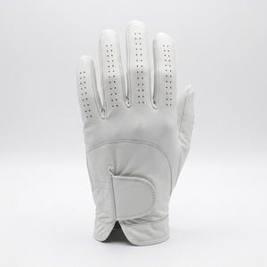 Custom <b>White</b> Cabretta Leather Golf <b>Glove</b> Left Hand Soft Grip OEM ODM Private Label Low MOQ Factory Manufacturer Supplier - Product Image 1