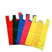 Sacs de transport de gilets en plastique de t-shirt réutilisables personnalisés avec surface gaufrée à long manche Sacs à provisions en plastique personnalisés fabriqués au Vietnam