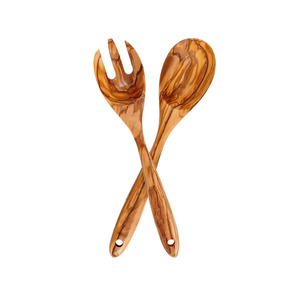 Cuchara Grande de Madera con Baño de Oro Rosa Ecológica de Alta Calidad al por Mayor, Tenedor con Mango de Olivo, Utensilio para Comer Helado para Niños, para Arroz - Product Image 6