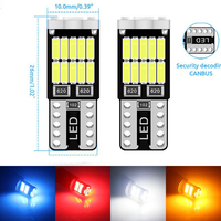 Accessoires intérieurs automobiles TCYATO, éclairage de plaque d'immatriculation vert 2W T10 W5W 26SMD 12V ampoules LED pour voitures