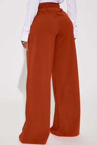 Spring & Autumn Women's Loose Wide-leg Trousers Plus Size Straight Flax Fashion Solid Color Lady's Long Pants - Product Image 3