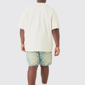 T-shirt Homme Personnalisé en Coton Surdimensionné, Dernière Conception, Imprimé en Relief, Couleur Unie, Nouvelle Collection, Vente Chaude - Product Image 3