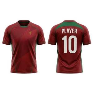 Camisetas de Fútbol Americano Personalizadas con Logotipo Sublimado, Secado Rápido, 100% Poliéster, Cuello en V, Color Personalizado, Conjunto de Fútbol - Product Image 1