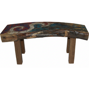 Banco Andre de Madera de Barco Reciclada, Color Original, Diseño Minimalista y Sostenible para Interiores y Exteriores - Product Image 1