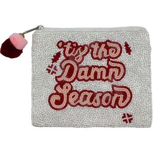 Tis the Damn season Monedero con cuentas de semillas personalizado Monedero hermoso monedero con características de accesorios de moda - Product Image 1