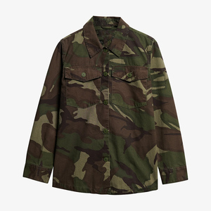 Veste en jean longue extensible pour femme, motif camouflage, col rabattu, en coton, pour l'hiver - Product Image 6