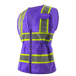 Chaleco de Seguridad Reflectante de Poliéster Ecológico para Mujer, Chaqueta de Malla de Alta Visibilidad con Materiales Sostenibles - Product Image 1