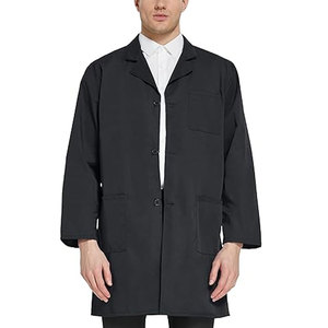 Bata de Laboratorio de Lona de Manga Larga Unisex Personalizable con Detección de Agujas para Estudiantes de Medicina y Uniformes de Hospital - Product Image 4